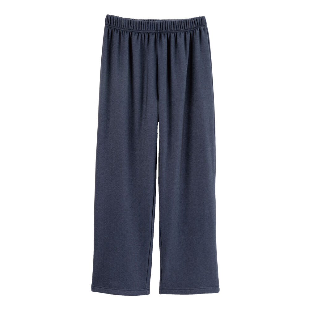 BACKYARD FAMILY「裏起毛 パンツ レディース ゆったり 通販 ルームウェア もこもこ 冬 ストレッチ 部屋着 暖かい」|ルームウェア|ブルー1