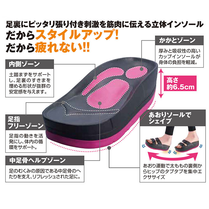 BACKYARD FAMILY「健康サンダル レディース 通販 体幹スリッパ 健康スリッパ サンダル 室内 屋外 スリッパサンダル」|サンダル|