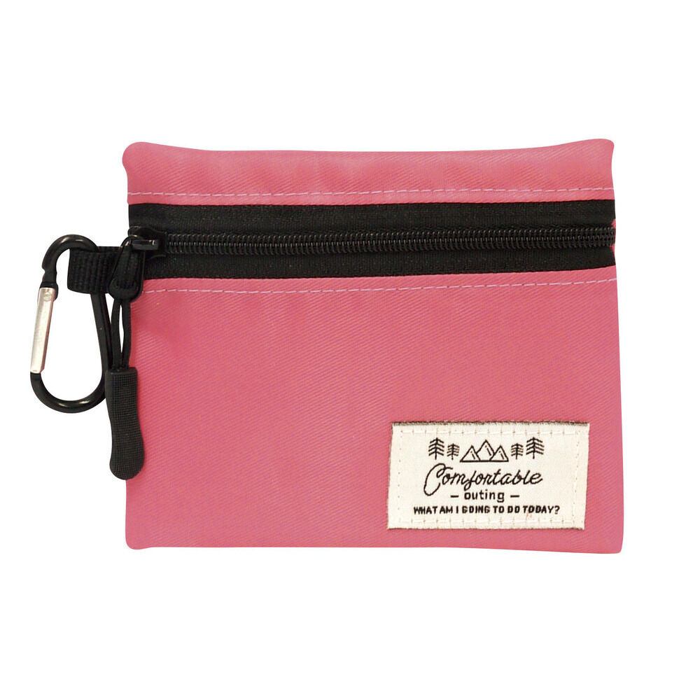 BACKYARD FAMILY「パスケース コインケース 通販 小銭入れ ミニ財布 小物入れ カラビナ付き カラビナ キーホルダー」|コインケース|ピンク1