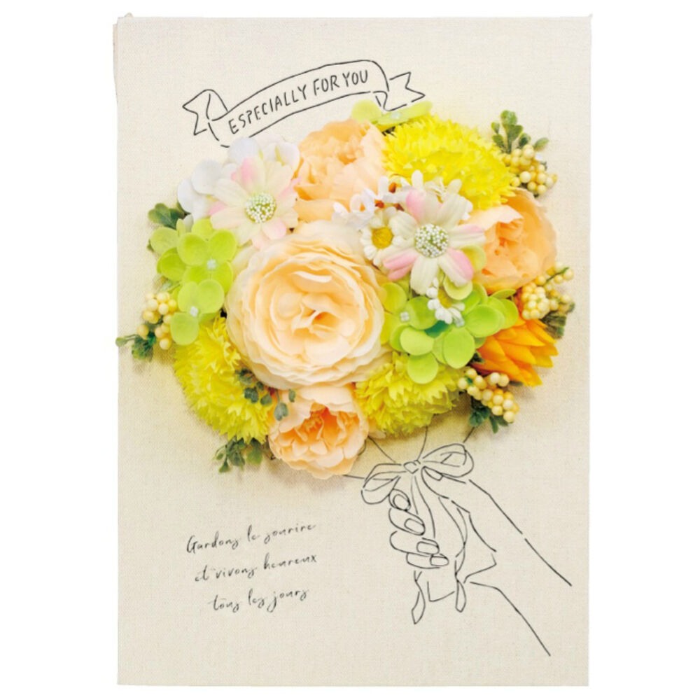 BACKYARD FAMILY「ソープフラワー オシャレ 通販 キャンバスボードソープフラワー フラワーアレンジメント 造花」|その他|イエロー1