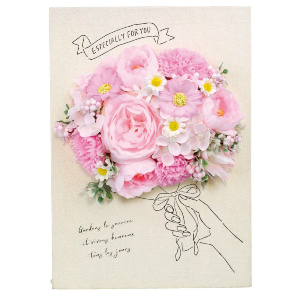 BACKYARD FAMILY「ソープフラワー オシャレ 通販 キャンバスボードソープフラワー フラワーアレンジメント 造花」|その他|ピンク1