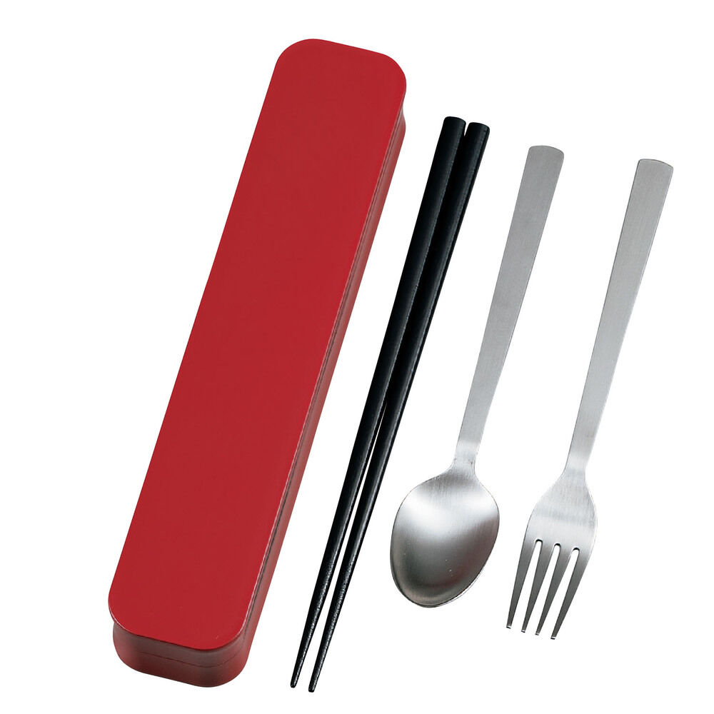 BACKYARD FAMILY「大人のカトラリーセット 通販 箸箱セット 箸 スプーン フォーク カトラリーセット 携帯箸 はし」|食器・キッチングッズ|レッド1