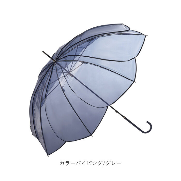 BACKYARD FAMILY「because ビコーズ ビニール傘 オシャレ 通販 雨傘 長傘 お花型 花びら クリアアンブレラ」|傘|