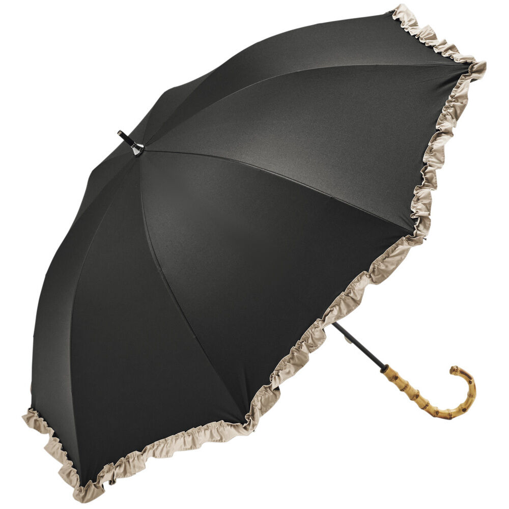 BACKYARD FAMILY「because ビコーズ 晴雨兼用 長傘 通販 雨傘 日傘 晴雨兼用傘 傘 かさ カサ 婦人傘」|傘|ブラック1