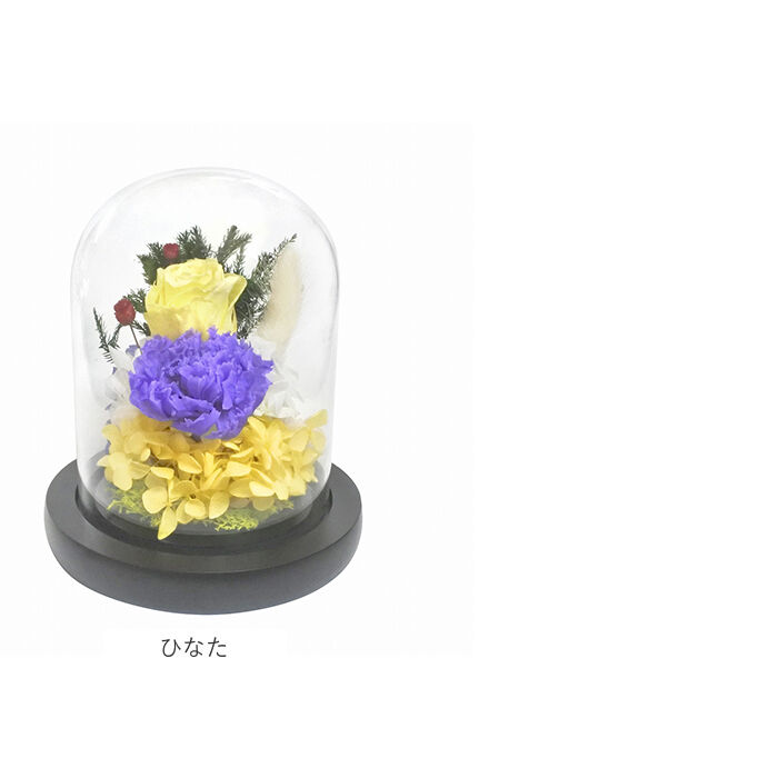 BACKYARD FAMILY「ガラスドーム インテリア アレンジメント L 通販 フラワーアレンジメント プリザーブドフラワー」|その他|