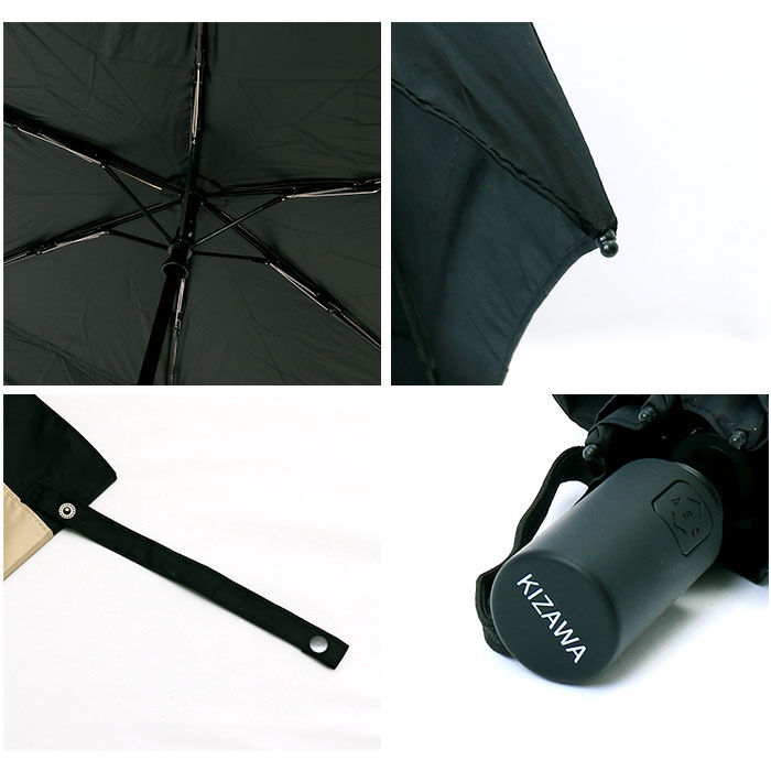 BACKYARD FAMILY「KIZAWA 折りたたみ傘 通販 日傘 折りたたみ 完全遮光 傘 53cm 折畳み傘 晴雨兼用」|傘|