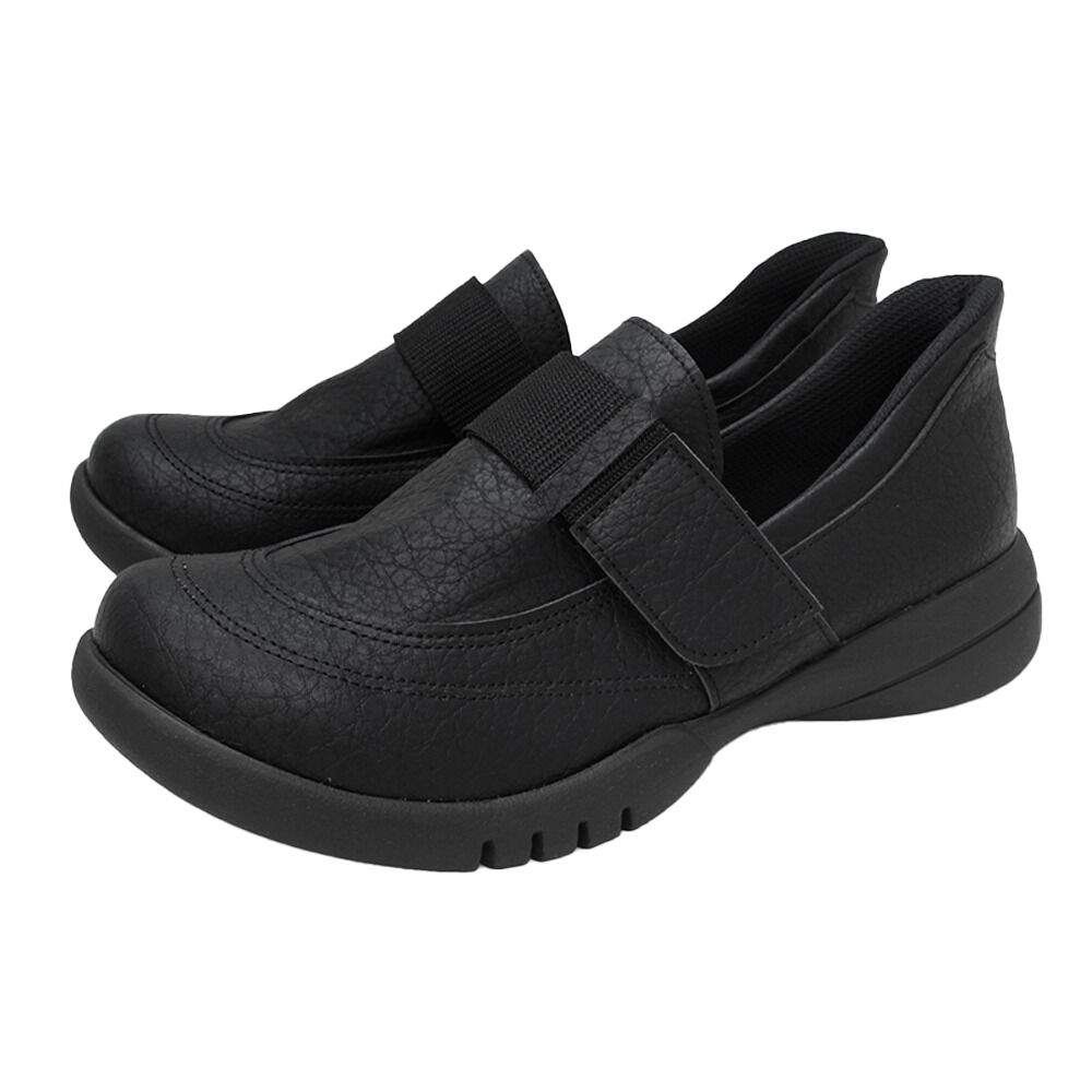 BACKYARD FAMILY「リゲッタ Re:getA 靴 R331 通販 日本製 スットオン ハンズフリーシューズ リゲッタ靴」|スリッポン|ブラック1