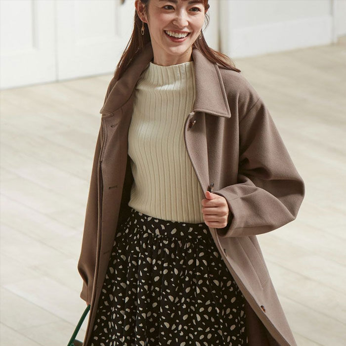 BACKYARD FAMILY「ステンカラーコート レディース ロング 通販 コート ロングコート ボリューム袖 アウター」|その他|