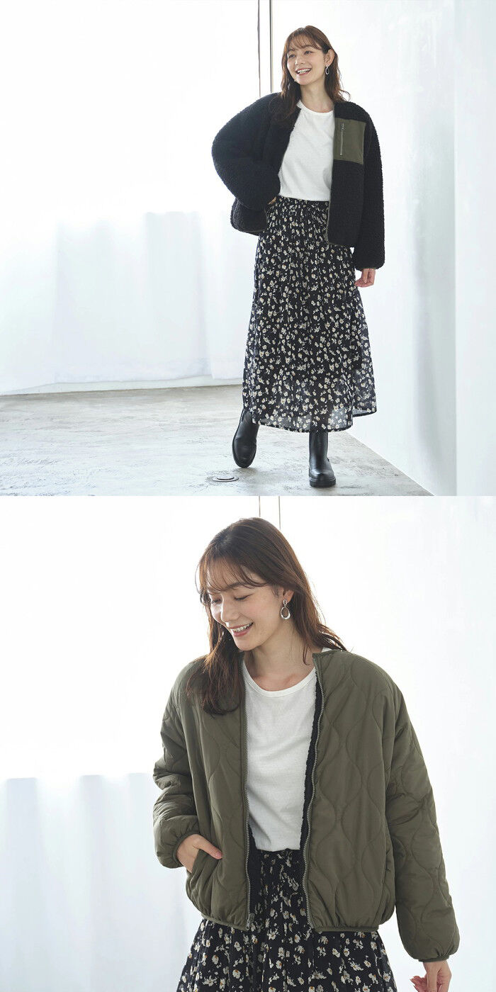 BACKYARD FAMILY「ショート丈 ノーカラーコート レディース 通販 ノーカラージャケット ブルゾン ジャンパー」|その他|