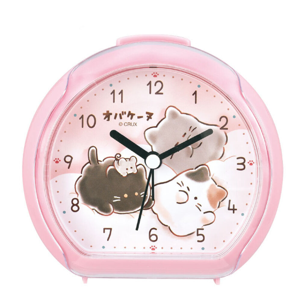 BACKYARD FAMILY「目覚まし時計 時計 キャラクター 通販 置き時計 置時計 ラウンド型クロック ラウンドクロック」|クロック・置時計|ピンク1