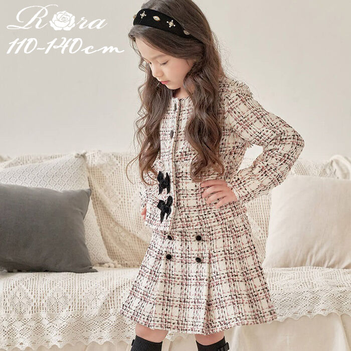 BACKYARD FAMILY「キッズ スーツ 入学式 女の子 通販 ツイード セットアップ 42202102 フォーマルスーツ」|その他|