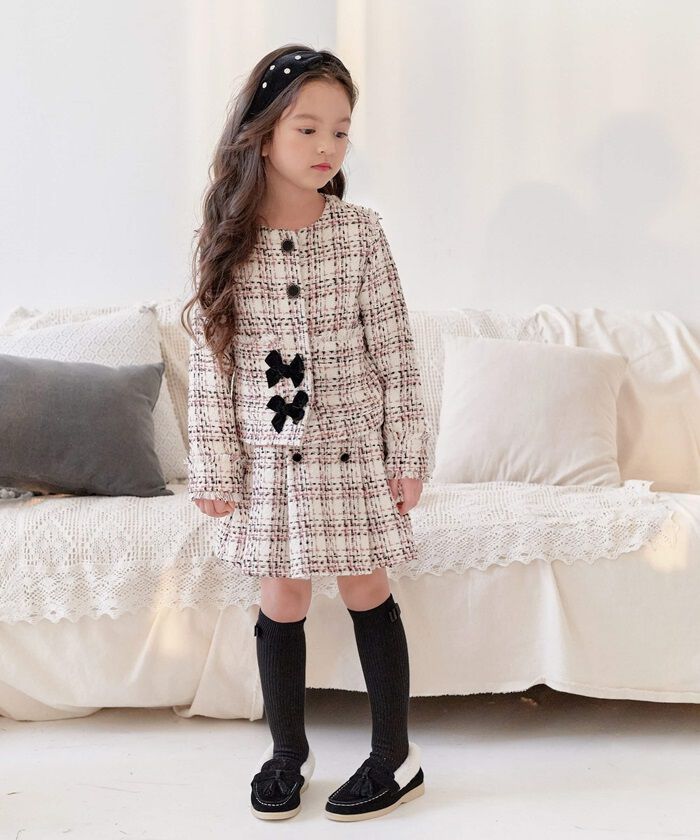 BACKYARD FAMILY「キッズ スーツ 入学式 女の子 通販 ツイード セットアップ 42202102 フォーマルスーツ」|その他|