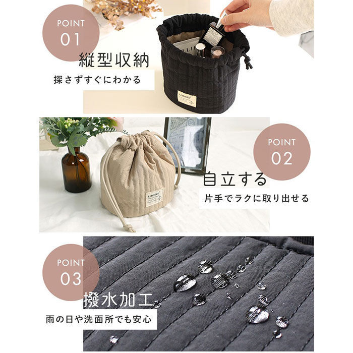 BACKYARD FAMILY「巾着 ポーチ レディース 通販 メイクポーチ コスメポーチ 化粧ポーチ 小物入れ LIZDAYS」|ポーチ|