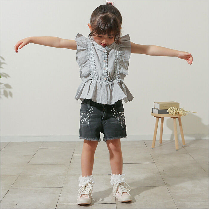 BACKYARD FAMILY「Rora ブラウス 襟なし 通販 ローラ レナ カットソー キッズ 子供 女の子 女子 こども」|その他|