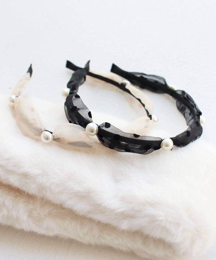 BACKYARD FAMILY「リボン カチューシャ キッズ パール 通販 ヘッドドレス 髪飾り 女の子 子供 子ども こども」|その他|