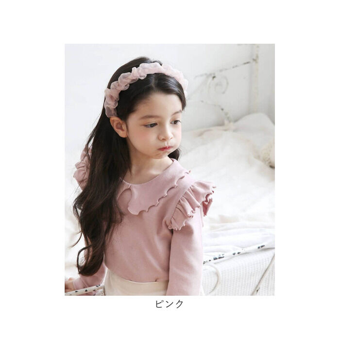 BACKYARD FAMILY「襟付き カットソー 長袖 キッズ 通販 トップス Tシャツ 女の子 襟あり フリル 子供 こども」|その他|