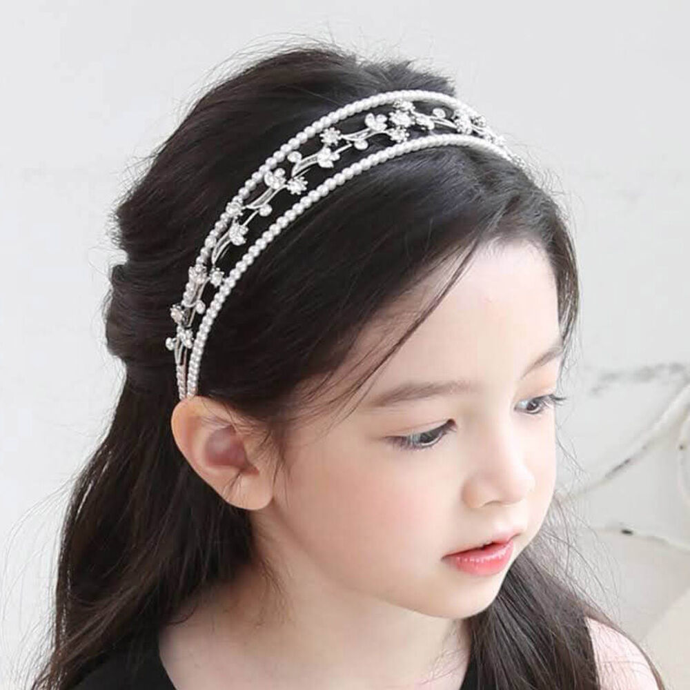 BACKYARD FAMILY「Rora カチューシャ キッズ 通販 フィアンセ ヘッドドレス ティアラ 髪飾り パール キラキラ」|その他|ホワイト1