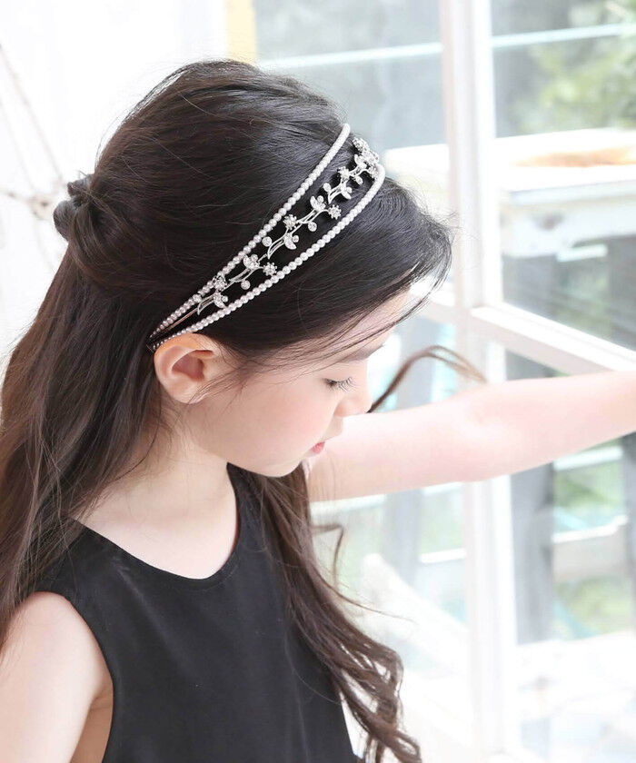 BACKYARD FAMILY「Rora カチューシャ キッズ 通販 フィアンセ ヘッドドレス ティアラ 髪飾り パール キラキラ」|その他|