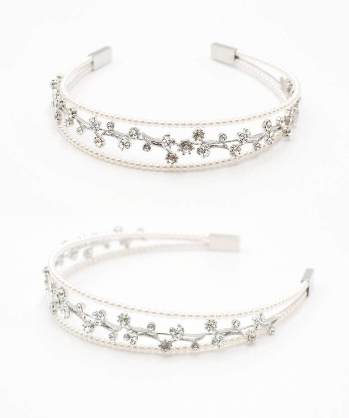 BACKYARD FAMILY「Rora カチューシャ キッズ 通販 フィアンセ ヘッドドレス ティアラ 髪飾り パール キラキラ」|その他|