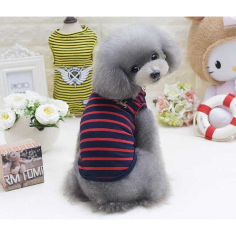 BACKYARD FAMILY「犬服 小型犬 タンクトップ 通販 犬の服 犬 いぬ 服 動きやすい 夏服 春 夏 ボーダー 春夏」|その他|レッド1