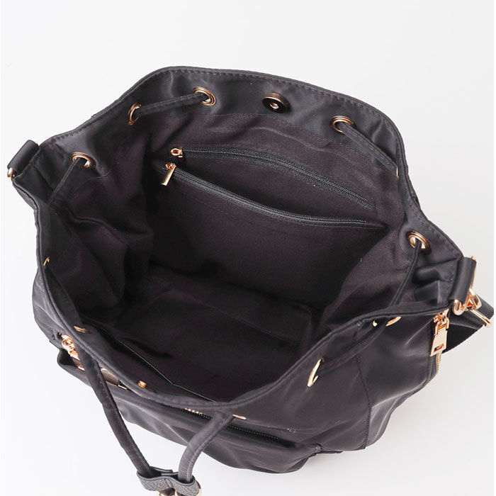 BACKYARD FAMILY「ショルダーバッグ 巾着 大容量 レディース 通販 巾着バッグ 巾着バック 巾着ショルダー」|ショルダー・メッセンジャー|