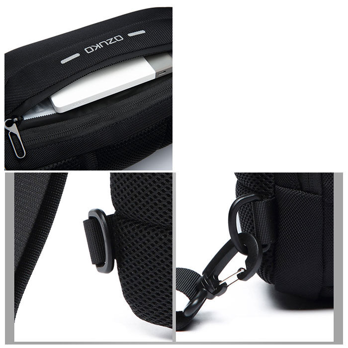 BACKYARD FAMILY「ボディバッグ メンズ 撥水 通販 かっこいい 横型 ワンショルダー 大容量 ロック付き usb」|その他|