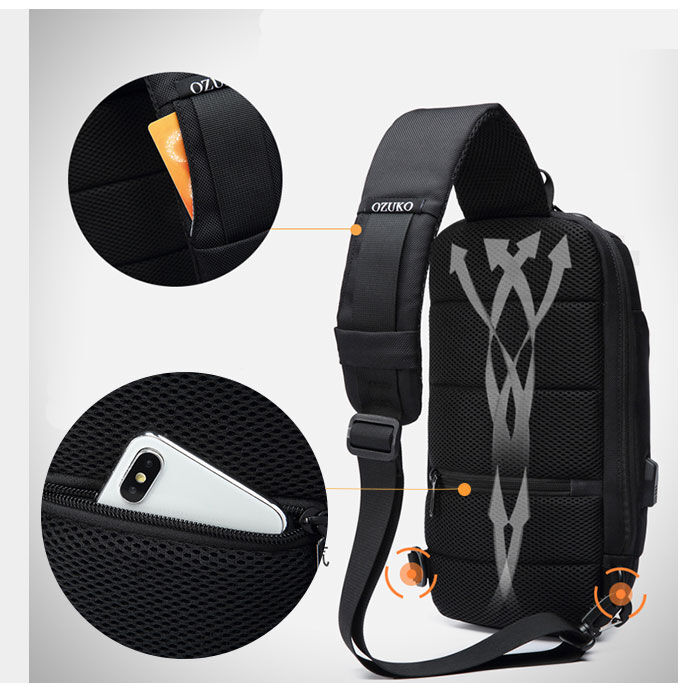 BACKYARD FAMILY「ボディバッグ メンズ 撥水 通販 かっこいい 横型 ワンショルダー 大容量 ロック付き usb」|その他|