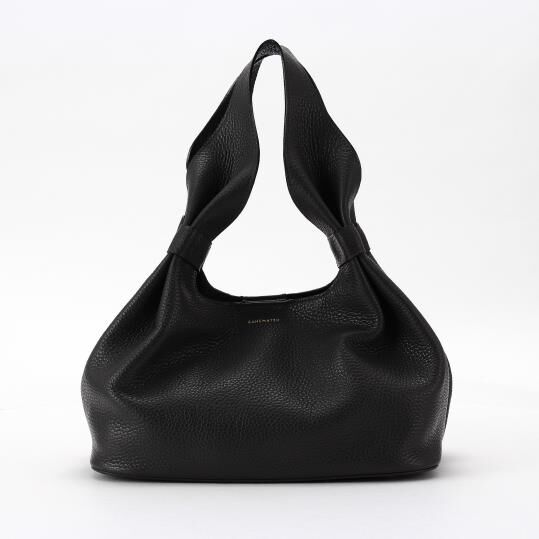 銀座かねまつ「AS25508PS1 【本革】ドレープハンドバッグ」|ショルダー・メッセンジャー|ダークグレー