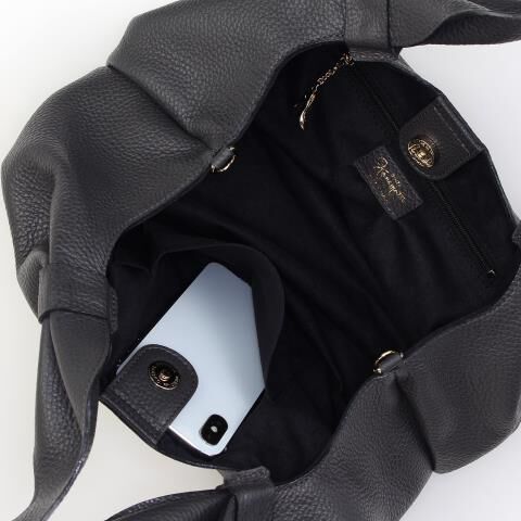 銀座かねまつ「AS25508PS1 【本革】ドレープハンドバッグ」|ショルダー・メッセンジャー|