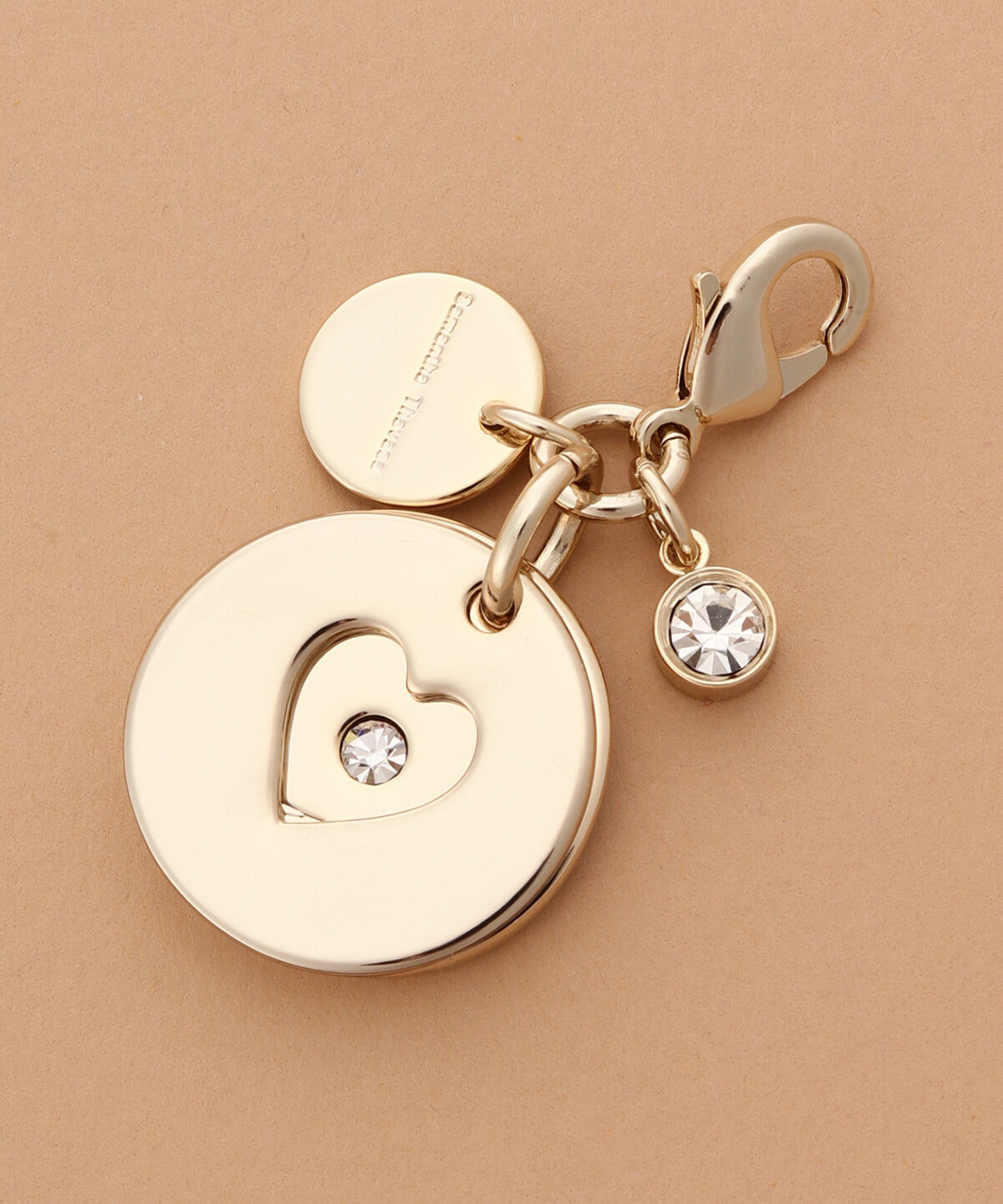 Samantha Thavasa「バースデーストーンカラービジューファスナーチャーム（4月）」|チャーム・キーホルダー|ゴールド