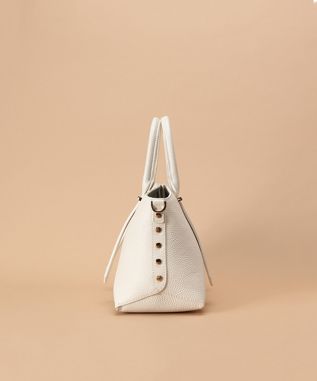 Samantha Thavasa「サイドスタッズ レザーハンドバッグ」|ハンドバッグ|