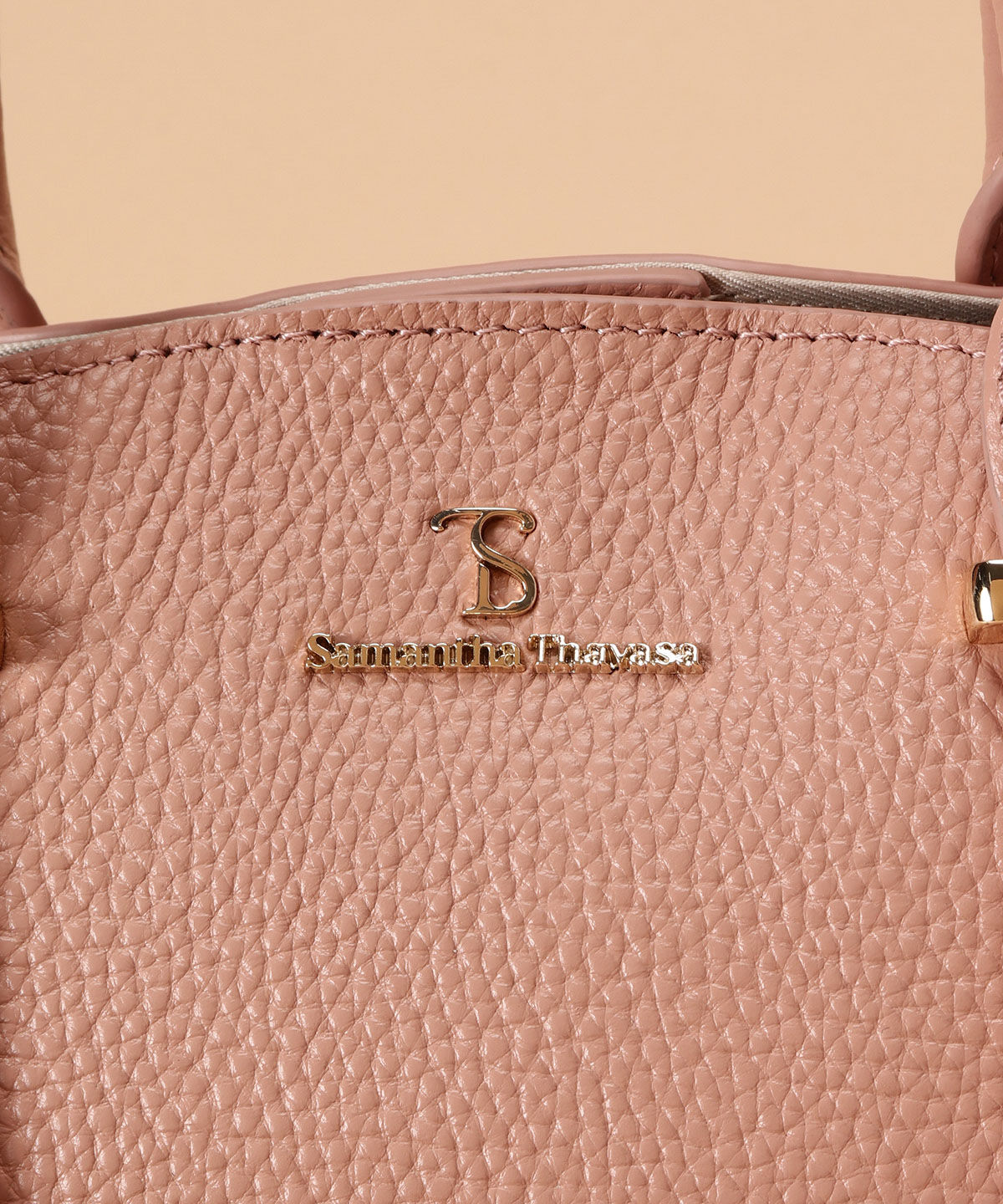 Samantha Thavasa「サイドスタッズ レザーハンドバッグ」|ハンドバッグ|