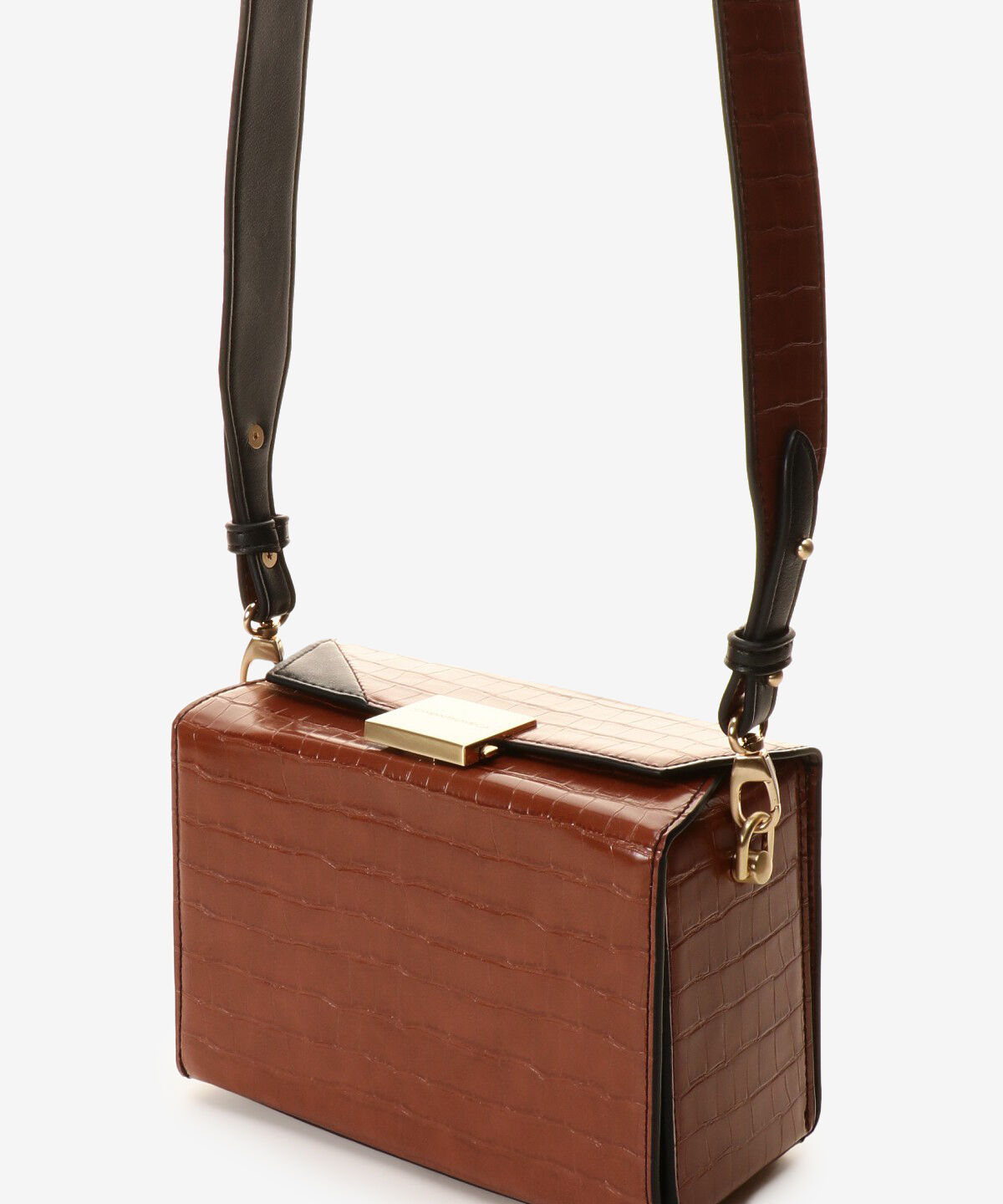 Samantha Vega「クロコ調スクエアバッグ」|ショルダー・メッセンジャー|