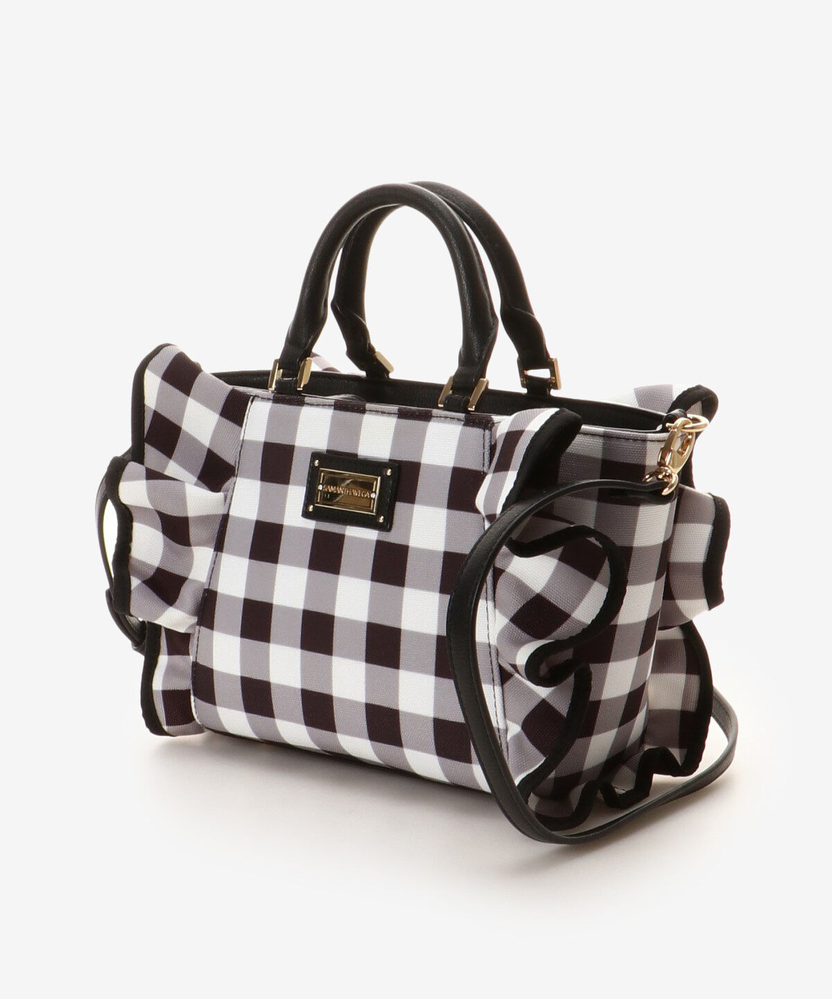 Samantha Vega「チェックフリルハンドバッグ（小）」|ハンドバッグ|