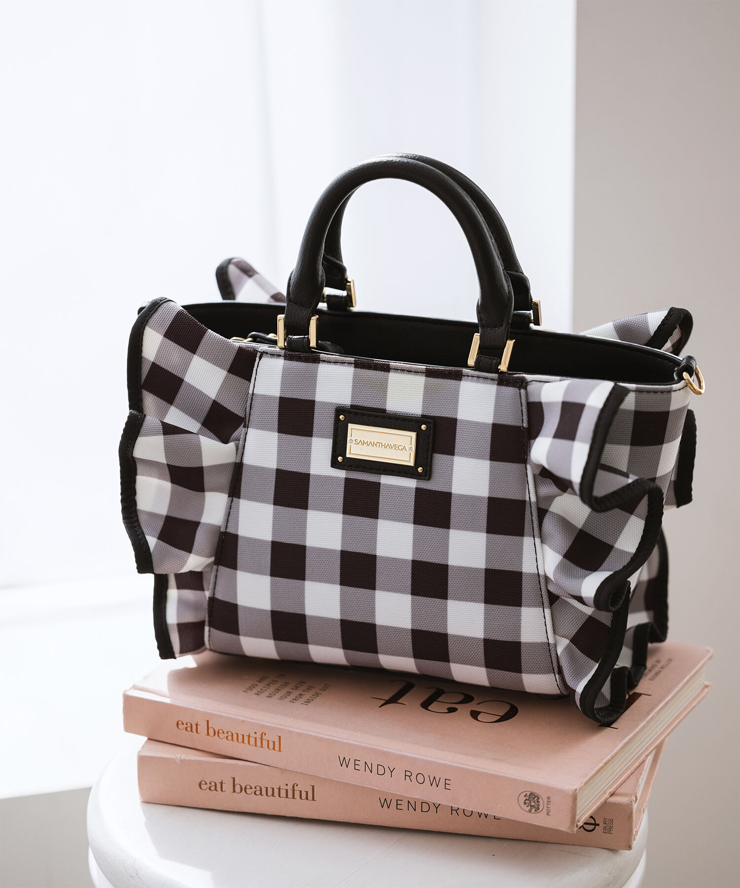 Samantha Vega「チェックフリルハンドバッグ（小）」|ハンドバッグ|