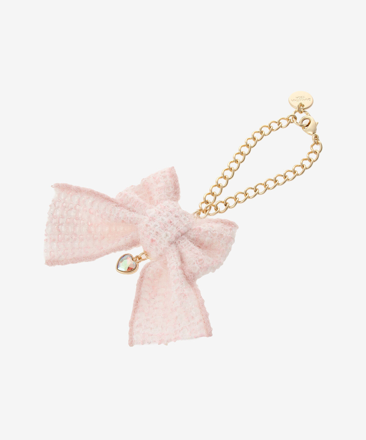 Samantha Vega「ツイードリボンチャーム」|チャーム・キーホルダー|ピンク