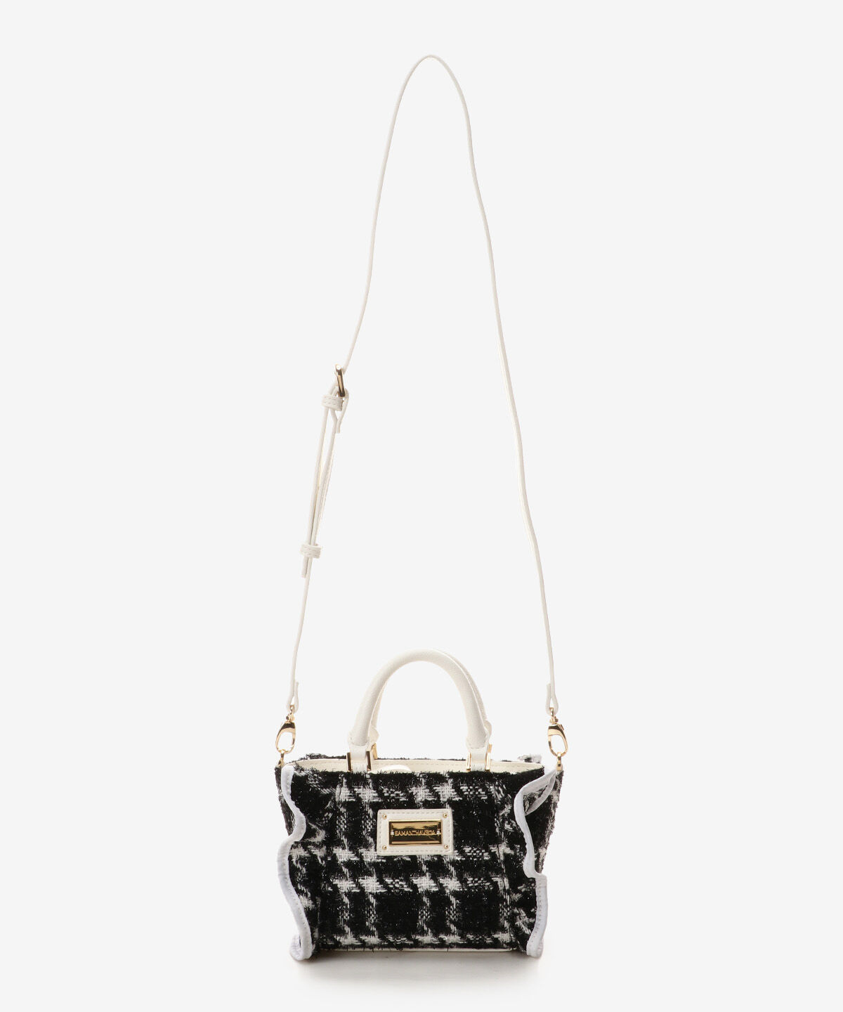 Samantha Vega「ツイードフリルハンドバッグ（ミニ）」|ショルダー・メッセンジャー|