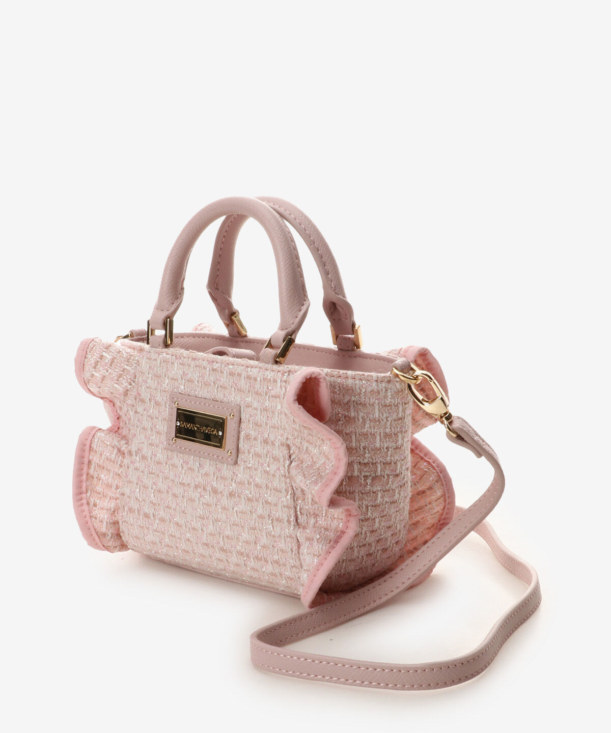 Samantha Vega「ツイードフリルハンドバッグ（ミニ）」|ショルダー・メッセンジャー|