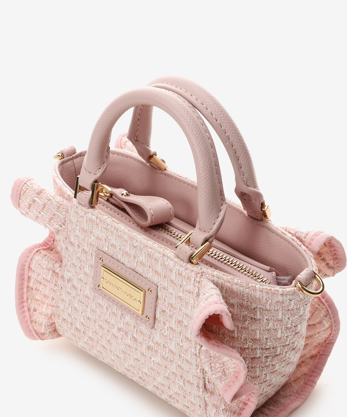 Samantha Vega「ツイードフリルハンドバッグ（ミニ）」|ショルダー・メッセンジャー|