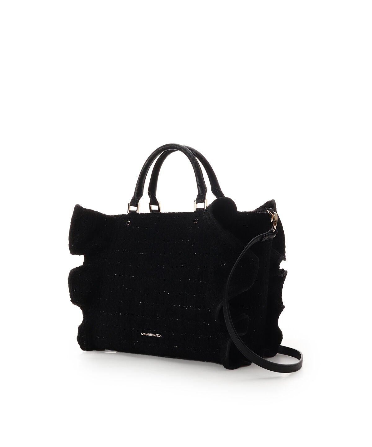 Samantha Vega「ツイードフリルハンドバッグ（大）」|ハンドバッグ|