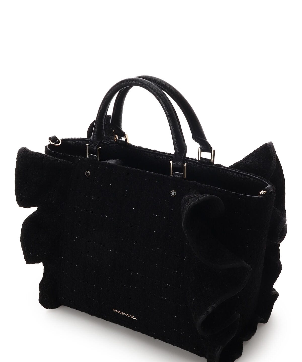 Samantha Vega「ツイードフリルハンドバッグ（大）」|ハンドバッグ|