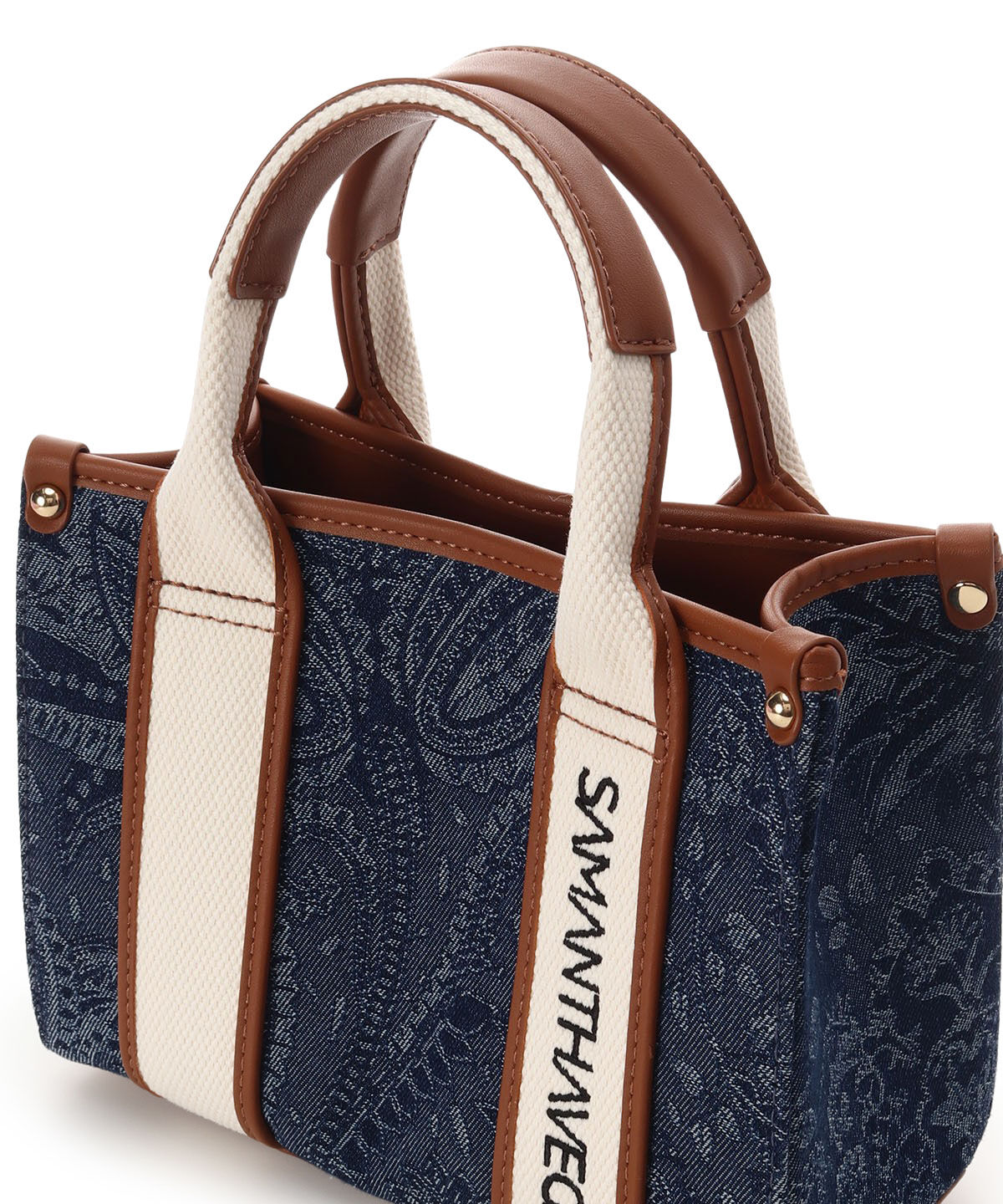 Samantha Vega「ロゴテープジャガード調トートバッグ（ミニ）」|ショルダー・メッセンジャー|