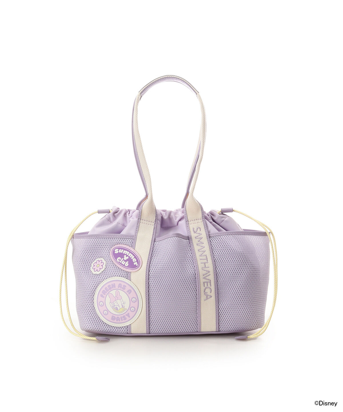 Samantha Vega「｢ﾐｯｷｰﾏｳｽ&ﾌﾚﾝｽﾞ｣ﾛｺﾞﾃｰﾌﾟﾄｰﾄﾊﾞｯｸﾞ(ﾃﾞｲ  」|トートバッグ|ラベンダー