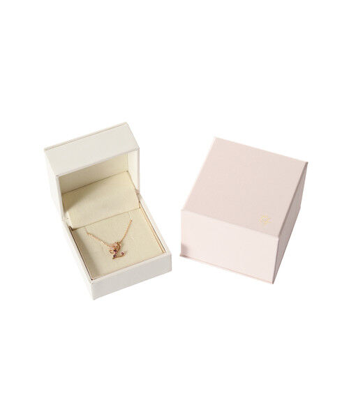 Samantha Tiara「K18 SPG フラワーレターズイニシャルネックレス 小 (L)」|ネックレス|