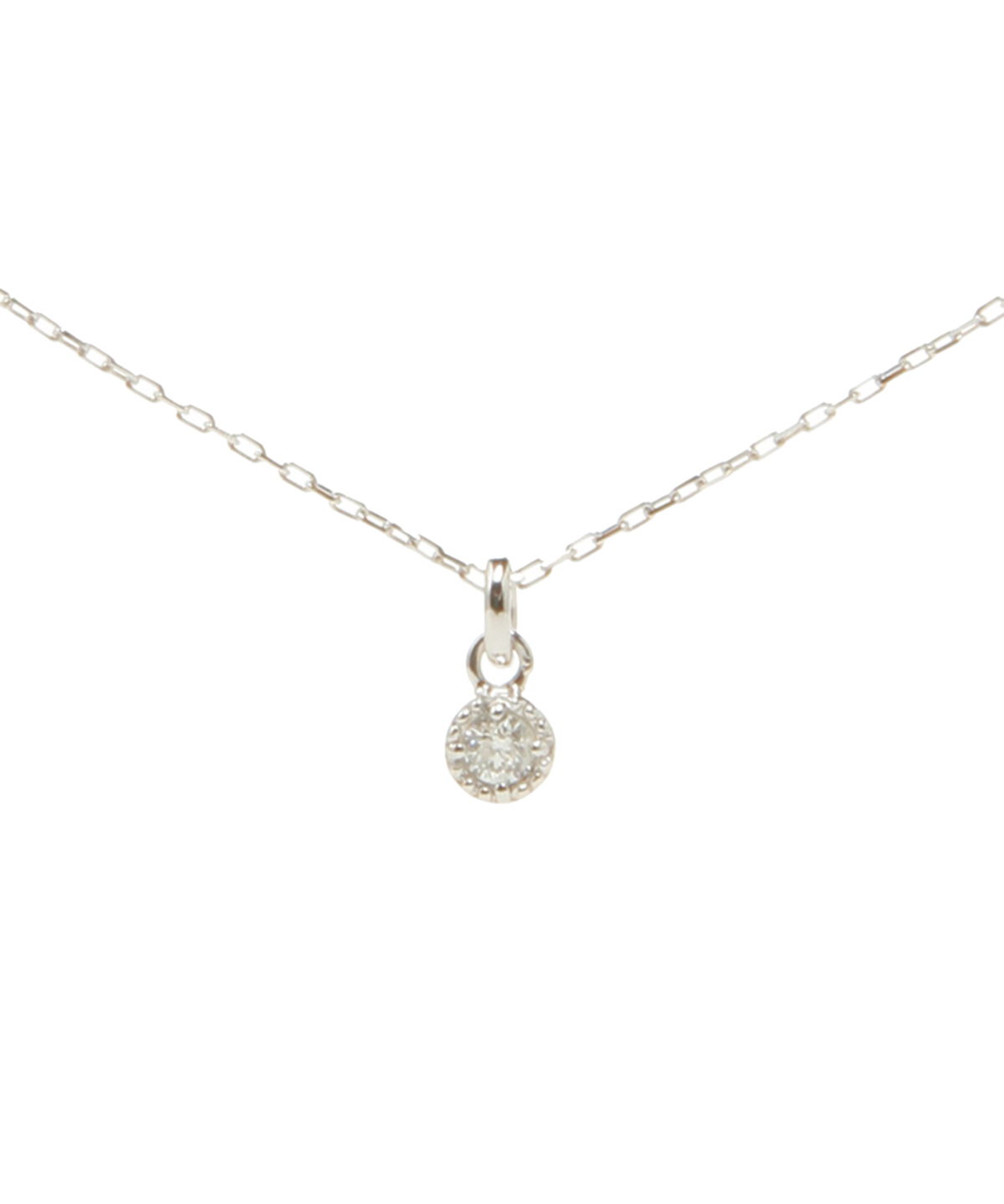 SAMANTHA SILVA「K10 WG シンプルダイヤモンドネックレス」|ネックレス|K10 WG