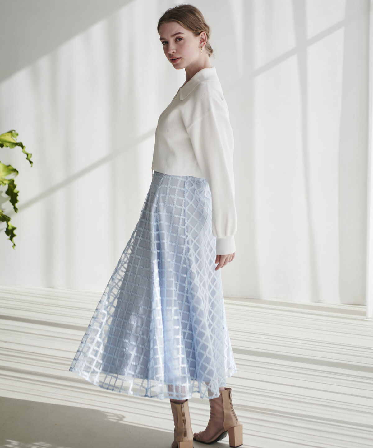 アンドクチュール「ダブルジップ片畦ニットブルゾン」|カーディガン|