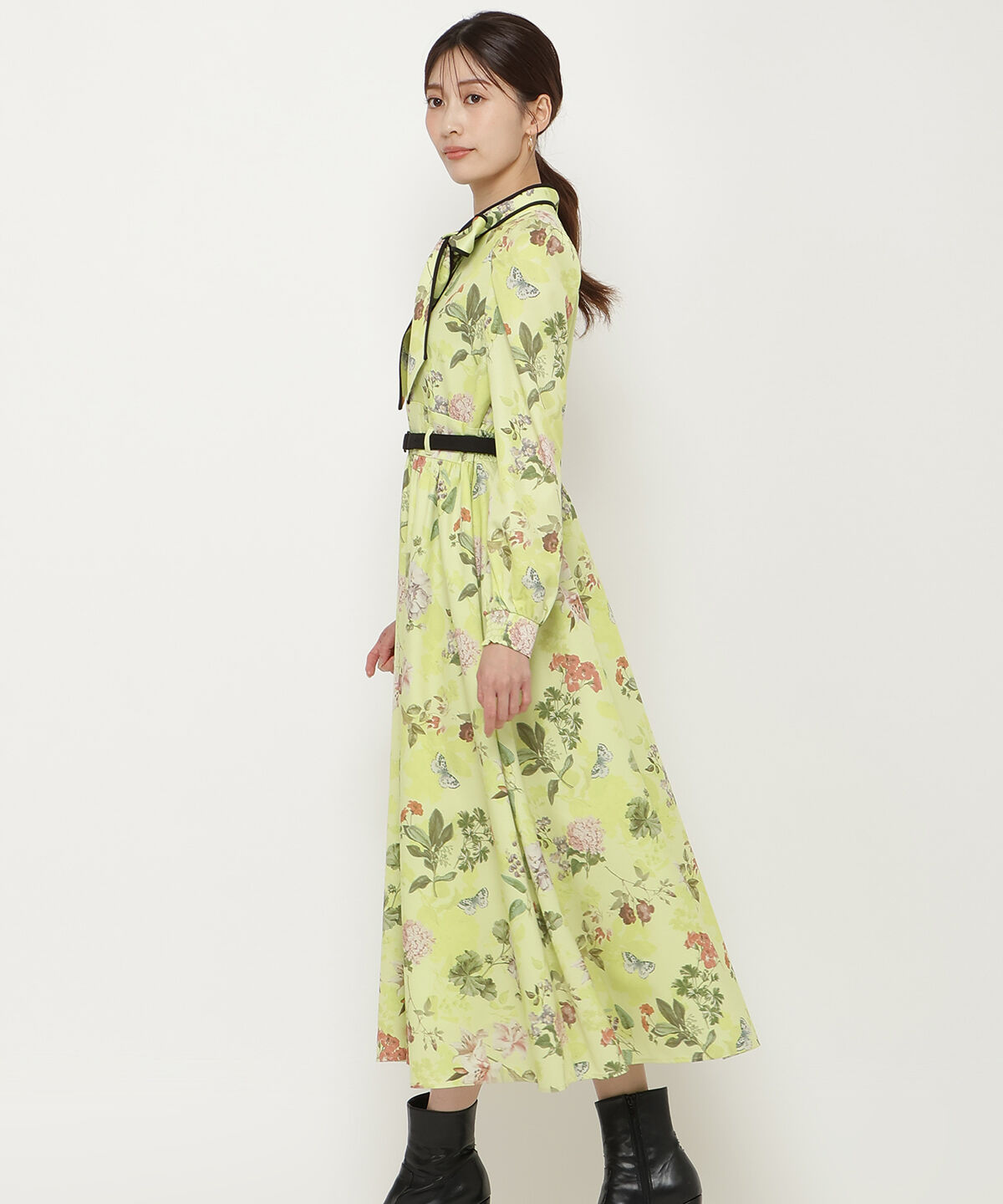 アンドクチュール「フラワーガーデンプリントワンピース」|ワンピース|