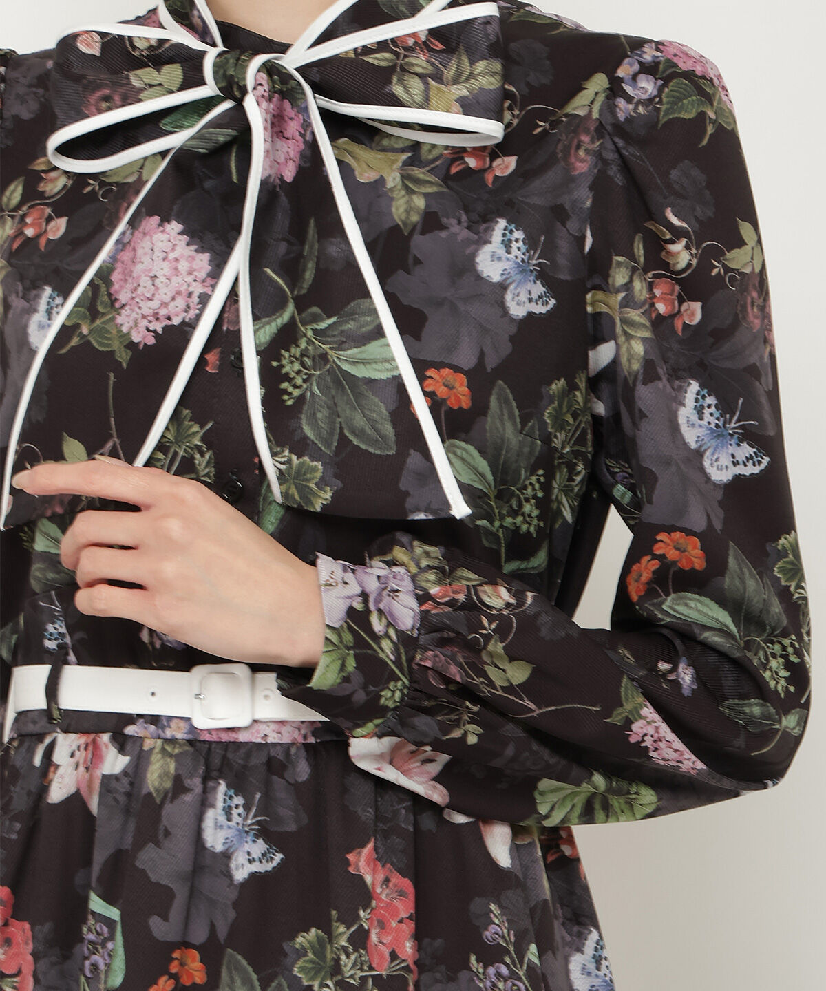 アンドクチュール「フラワーガーデンプリントワンピース」|ワンピース|