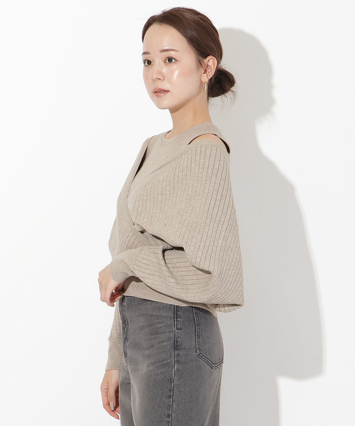 アンドクチュール「ManyWayレイヤードニットプルオーバー」|ニット・セーター|