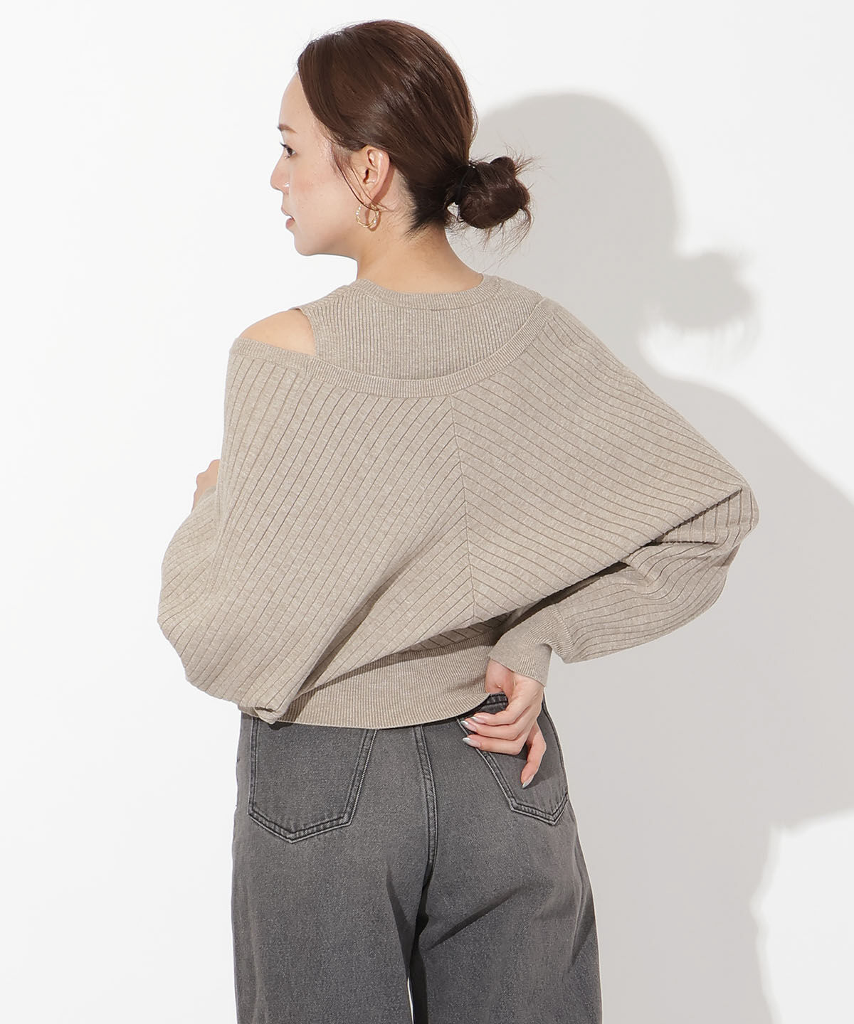 アンドクチュール「ManyWayレイヤードニットプルオーバー」|ニット・セーター|